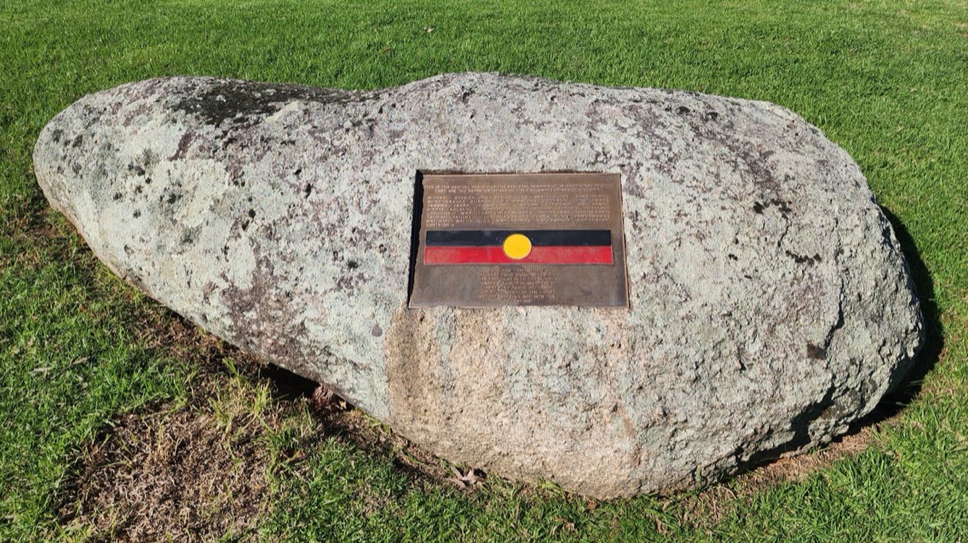 The Resting Place memorial at Camp Sovereignty in Kings Domain, Melbourne.